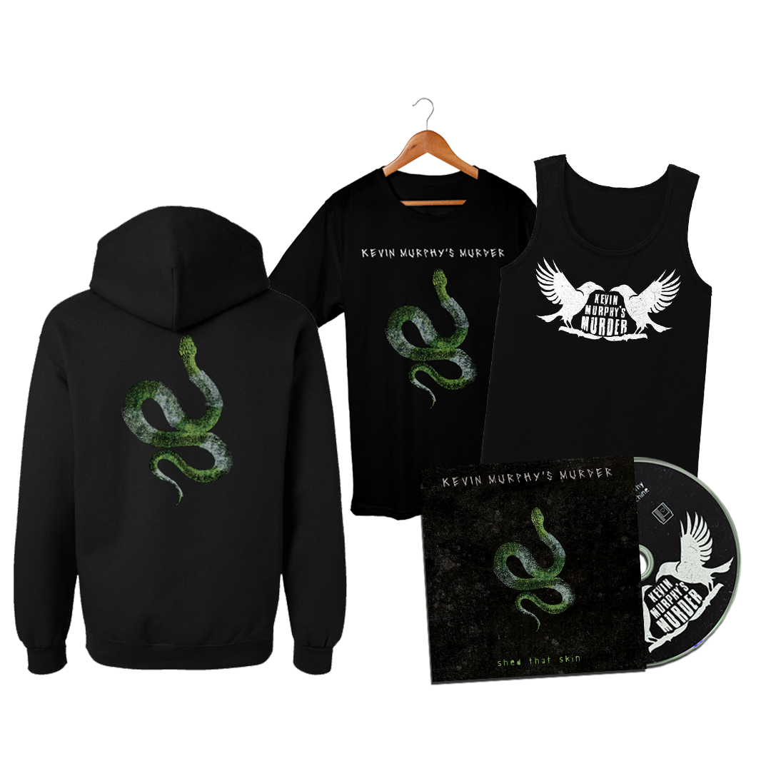 Shed That Skin Mech bundle featuring hoodie, shirt and CD